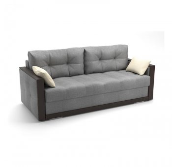 Диван-кровать Бруно (рогожка SHE980 (серый)) (Софт) в Ревде - revda.mebel-e96.ru
