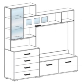 Стенка Яна ТВ 751 (СтендМ) в Ревде - revda.mebel-e96.ru