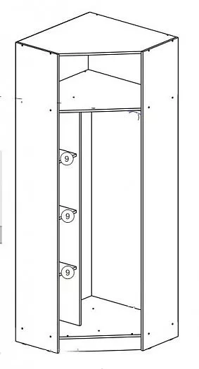 Шкаф угловой Челси Color (Миф) в Ревде - revda.mebel-e96.ru