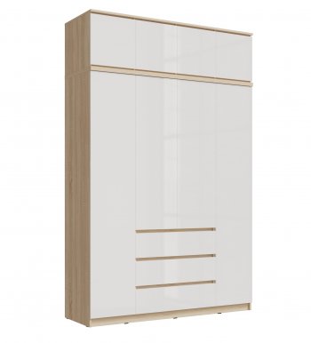 Шкаф 1600 мм Челси с антресолью сонома (Миф) в Ревде - revda.mebel-e96.ru