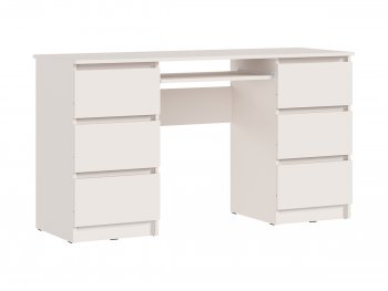 Письменный стол Челси 6 ящиков кашемир (Миф) в Ревде - revda.mebel-e96.ru