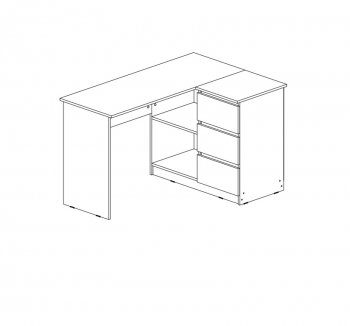 Стол письменный Челси угловой кашемир (Миф) в Ревде - revda.mebel-e96.ru