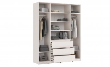 Шкаф 1600 мм Челси с антресолью Кашемир (Миф) в Ревде - revda.mebel-e96.ru