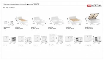 Спальный гарнитур Чикаго модульный, белый (Имп) в Ревде - revda.mebel-e96.ru