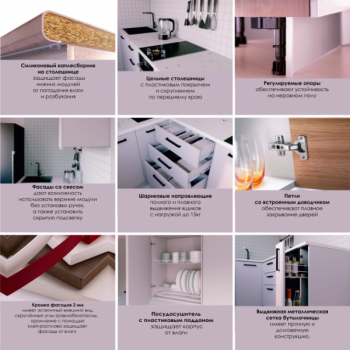 Кухонный гарнитур угловой Дели 2200*1700 мм (Санвут) в Ревде - revda.mebel-e96.ru
