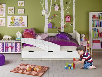 Кровать Дельфин шарли белый (Миф) в Ревде - revda.mebel-e96.ru