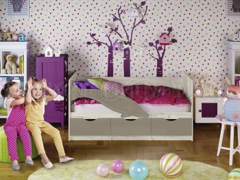 Кровать Дельфин №1 шарли мокко (Миф) в Ревде - revda.mebel-e96.ru