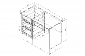 Стол письменный Дельта Next 15.04 ЯС/графит (ФМ) в Ревде - revda.mebel-e96.ru