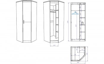 Шкаф угловой Денвер (СБК) в Ревде - revda.mebel-e96.ru