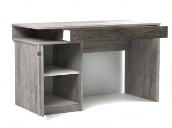 Стол письменный Денвер Риббек серый (СБК) в Ревде - revda.mebel-e96.ru