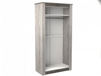 Шкаф 1100 мм 2-х дверный Денвер Риббек серый (СБК) в Ревде - revda.mebel-e96.ru