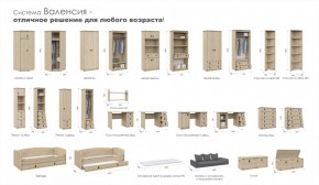 Комод 5ящ Валенсия Дуб сонома (Имп) в Ревде - revda.mebel-e96.ru