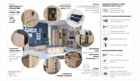 Комод 5ящ Валенсия Дуб сонома (Имп) в Ревде - revda.mebel-e96.ru