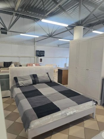 Кровать из массива Джали льняной (БМ) в Ревде - revda.mebel-e96.ru