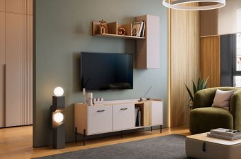 Стенка Доминика модульная  (Мебельсон) в Ревде - revda.mebel-e96.ru