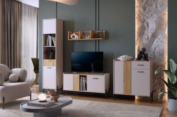 Стенка Доминика модульная  (Мебельсон) в Ревде - revda.mebel-e96.ru