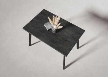 Стол нераздв. Дублин 32 КРАФТ В2, ЛДСП Цемент темный (Вудман) в Ревде - revda.mebel-e96.ru