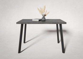 Стол нераздв. Дублин 32 КРАФТ В2, ЛДСП Цемент темный (Вудман) в Ревде - revda.mebel-e96.ru