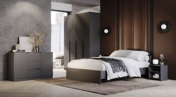 Спальный гарнитур Элегант, графит, модульный (Лин) в Ревде - revda.mebel-e96.ru