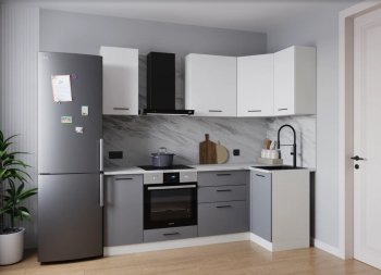 Угловой кухонный гарнитур Элеганция 2200*1000 мм (Sanvut) в Ревде - revda.mebel-e96.ru