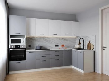 Угловой кухонный гарнитур Элеганция 3200*1400 мм (Санвут) в Ревде - revda.mebel-e96.ru