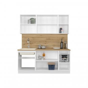 КУхонный гарнитур Эстетик 1800 мм белый (Сурская) в Ревде - revda.mebel-e96.ru