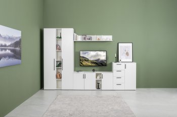 Стенка Эйр модульная, белый (Моби) в Ревде - revda.mebel-e96.ru