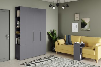Стенка Эйр модульная, графит (Моби) в Ревде - revda.mebel-e96.ru