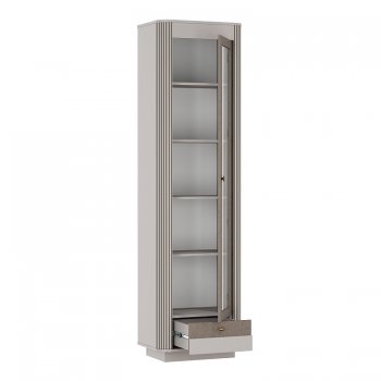 Шкаф витрина 34.06 Фантазия кашемир (Олмеко) в Ревде - revda.mebel-e96.ru