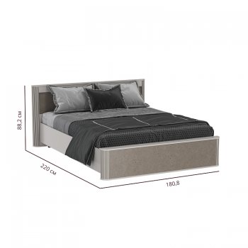 Кровать двуспальная Фантазия 34.25 - 02 кашемир (Олмеко) в Ревде - revda.mebel-e96.ru