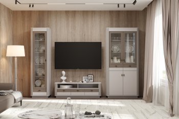 Стенка Фантазия модульная, кашемир (Олмеко) в Ревде - revda.mebel-e96.ru