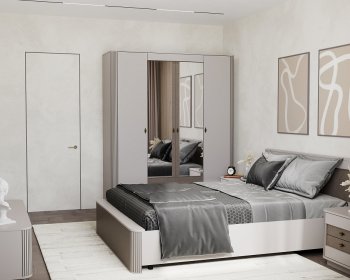 Спальный гарнитур Фантазия модульный, кашемир (Олмеко) в Ревде - revda.mebel-e96.ru