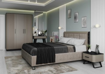 Спальный гарнитур Фиделия, модульный (Олмеко) в Ревде - revda.mebel-e96.ru