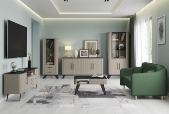 Стенка Фиделия, модульная (Олмеко) в Ревде - revda.mebel-e96.ru