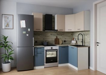 Кухонный гарнитур угловой Фьюжн 2000*1200 мм (Sanvut) в Ревде - revda.mebel-e96.ru