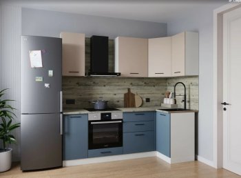 Угловой кухонный гарнитур Фьюжн 2200*1000 мм (Sanvut) в Ревде - revda.mebel-e96.ru