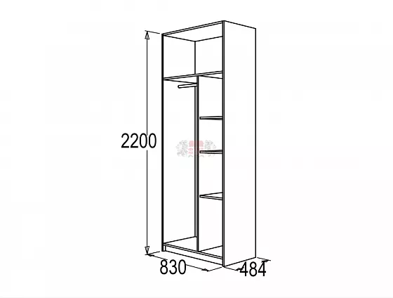 Шкаф 800 мм для одежды и белья Флагман-4 в Ревде - revda.mebel-e96.ru