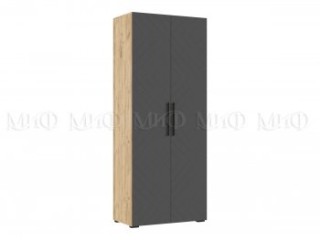 Спальный гарнитур Флэш крафт/графит, модульный (Миф) в Ревде - revda.mebel-e96.ru