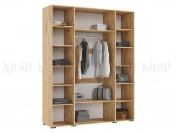 Спальный гарнитур Флэш крафт/белый, модульный (Миф) в Ревде - revda.mebel-e96.ru