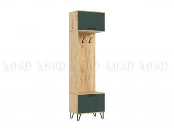Прихожая Флэш (шкаф с вешалками) крафт/грин (Миф) в Ревде - revda.mebel-e96.ru