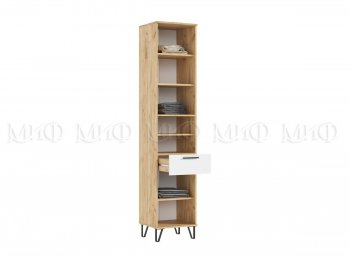 Пенал открытый 450 мм Флэш (прихожая) крафт/белый (Миф) в Ревде - revda.mebel-e96.ru