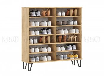 Обувница Флэш крафт/грин (Миф) в Ревде - revda.mebel-e96.ru