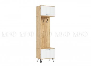 Прихожая Флэш (шкаф с вешалками) крафт/белый (Миф) в Ревде - revda.mebel-e96.ru