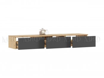 Стенка Флэш комп.2 крафт/графит (Миф) в Ревде - revda.mebel-e96.ru