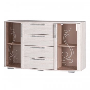 Комод Флорида ясень белый (БТС) в Ревде - revda.mebel-e96.ru
