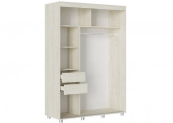 Шкаф-купе 1500 мм Форест крафт белый (Стиль) в Ревде - revda.mebel-e96.ru