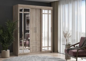 Шкаф-купе 1700 мм Фортуна (Дуб крафт серый) (ИЦ) в Ревде - revda.mebel-e96.ru