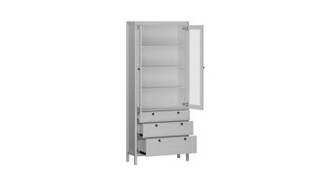 Пенал со стеклом Фрея (СБК) в Ревде - revda.mebel-e96.ru
