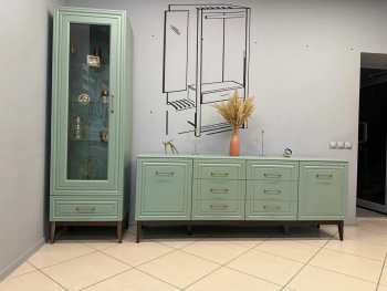 Стенка Гориция Зеленый самшит (БМ) в Ревде - revda.mebel-e96.ru