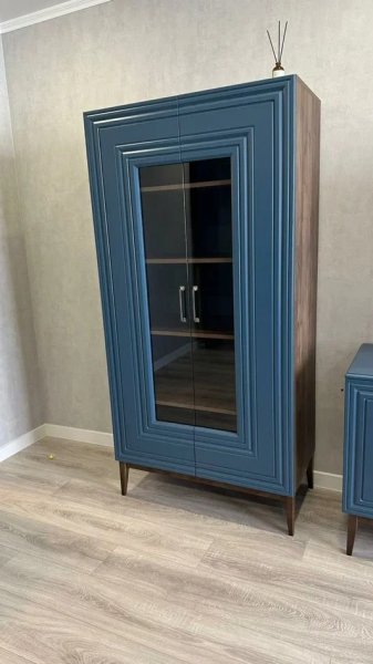 Витрина Гориция ШР-2 Сапфировый (БМ) в Ревде - revda.mebel-e96.ru